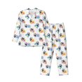 thumbnail image 1 of Hirioo Panda And Rainbow for Men's Pajama Sets 2 Piece Pjs Men's Long-Sleeved Pajama Set Button Down Sleepwear,S-XXL-XX-Large, 1 of 7