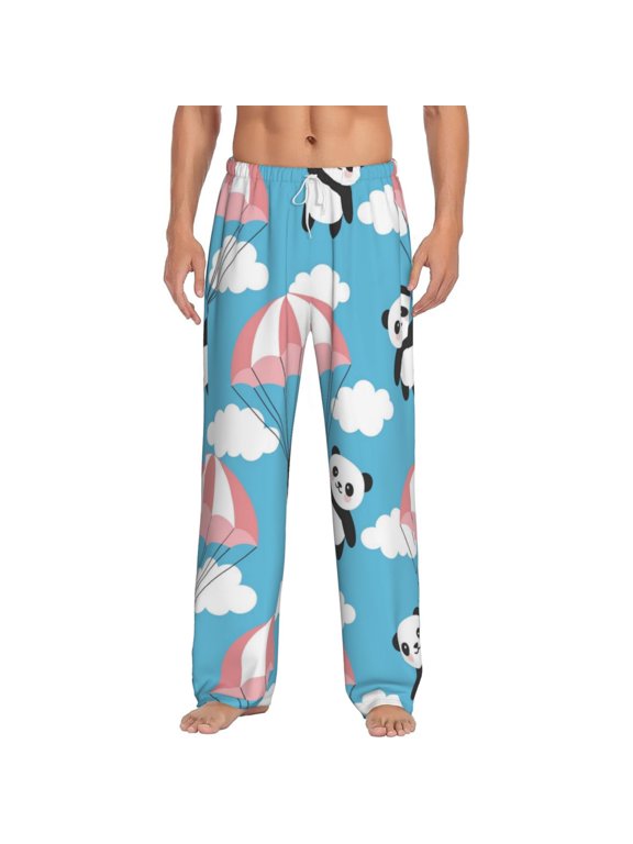 Panda Flying in the Sky for Women's PJ Pajama Pants Sleep Pants Women's Home Trousers with Pockets,S-3XL-X-Large