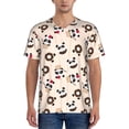 thumbnail image 1 of Hirioo Panda Ice Creams Donuts for Men's Baseball T-shirt Shirts Short Sleeve Casual Summer Button Stretch T Shirts,Size S-4XL-X-Large, 1 of 7