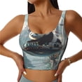 thumbnail image 1 of Hirioo Panda In Futuristic City for Women's Sports Vest with Full-Print Design, Stretchy Fabric and Removable Pads-Large, 1 of 8