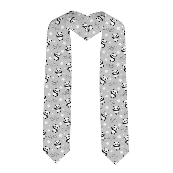 Hirioo Pandas for 72" Graduation Shawl Stole Unisex Adults Graduation Sash Honor Graduation Stole for High School and College-Sharp Corner