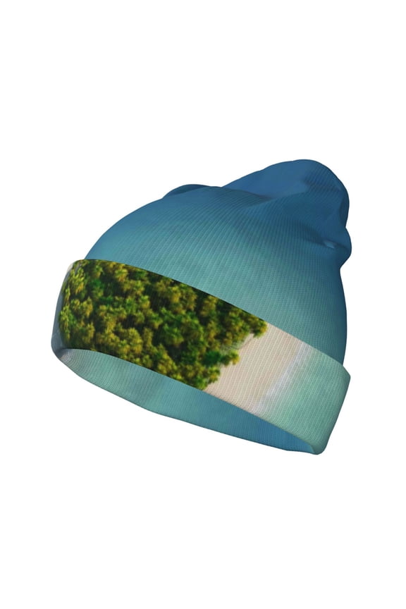 Paradise Island for Men's Knit Cuffed Beanie for Outdoor Activities Unisex