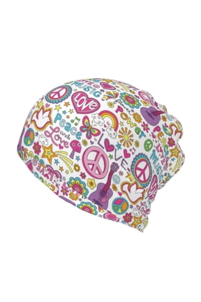 Peace Love and Dove Flower Power for Multifunction Beanie Hat for Men and Women Unisex for Winter Sports, Outdoor Activities, and Daily Wear