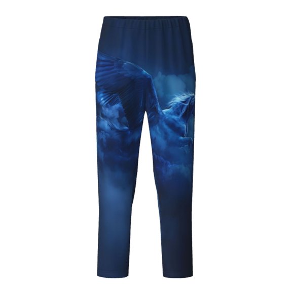 Hirioo Pegasus Night Sky for Teenagers' Pajama Pants Womens Lounge Pants with Pockets Pj Bottoms Pants for Men-Medium