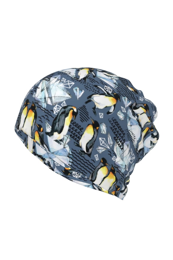 Penguin Arctic Adventure for Multifunction Beanie Hat for Men and Women Unisex for Winter Sports, Outdoor Activities, and Daily Wear