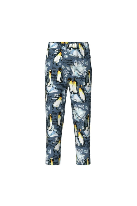 Penguin Arctic Adventure for Teenagers' Pajama Pants Womens Lounge Pants with Pockets Pj Bottoms Pants for Men-XS(5-6)