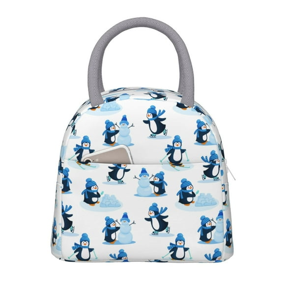 Hirioo Penguin Winter Fun for Eco-friendly Lunch Box,Leakproof Lunch Box for School, Work, Travel, and Picnics,Perfect for Meal Prep