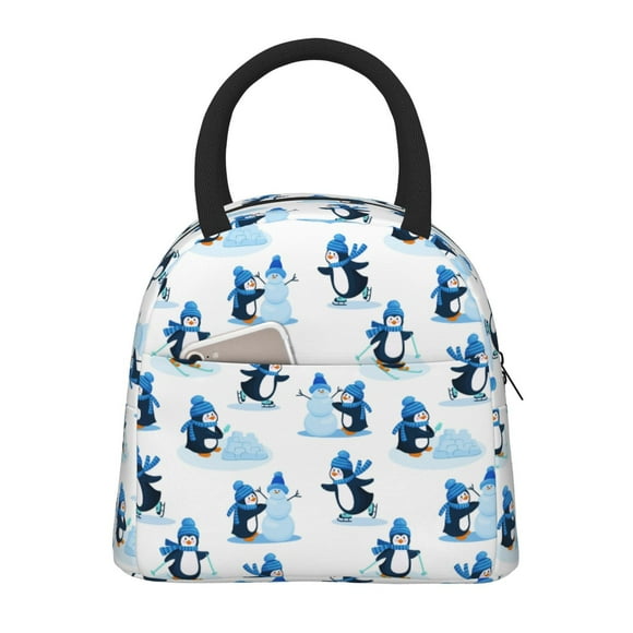 Hirioo Penguin Winter Fun for Eco-friendly Lunch Box,Leakproof Lunch Box for School, Work, Travel, and Picnics,Perfect for Meal Prep