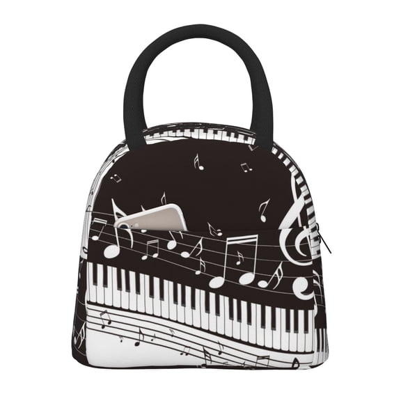 Hirioo Piano Keys With Musical Notes for Eco-friendly Lunch Box,Leakproof Lunch Box for School, Work, Travel, and Picnics,Perfect for Meal Prep