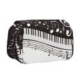 thumbnail image 1 of Hirioo Piano Keys With Musical Notes for Large Grid Mesh Pencil Case with Zipper Stationery Organizer Case, 1 of 7