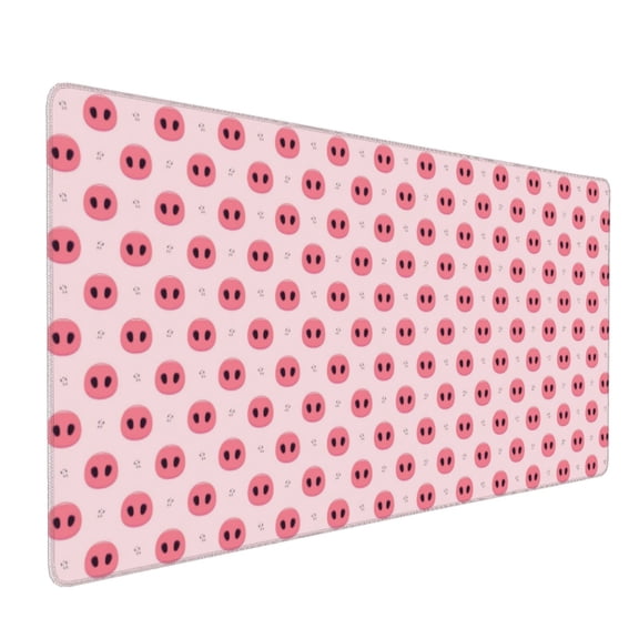 Hirioo Pig Noses for Mouse Pad ,Anti-Slip Base, Durable Stitched Edges, Perfect for Gaming, Office, and Home Use,16x35.5in