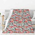 thumbnail image 1 of Hirioo Pink Flamingo for Flannel Blanket, Cozy and Warm Throw for Bed or Couch ,Perfect for All Seasons-80"x60", 1 of 6