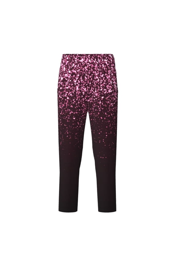 Pink Glitter Sparkles A for Teenagers' Pajama Pants Womens Lounge Pants with Pockets Pj Bottoms Pants for Men-Medium