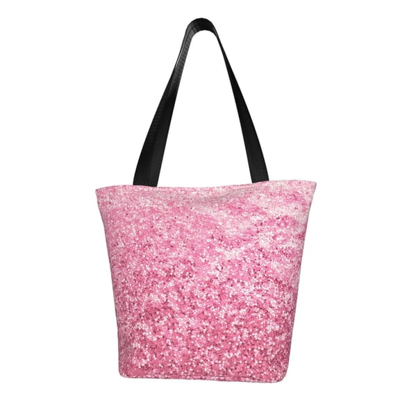 Hirioo Pink Glitter for Women's Casual Shoulder Tote Bag Handbag For Women Work College Travel Business Shopping