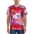 thumbnail image 1 of Hirioo Pink Pig for Men's Baseball T-shirt Shirts Short Sleeve Casual Summer Button Stretch T Shirts,Size S-4XL-4X-Large, 1 of 7