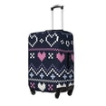thumbnail image 1 of Hirioo Pixel Heart Winter for Elasticity Suitcase Cover (No luggage Included) Durable Luggage Protector Fits 18-32 Inch Luggage-Small, 1 of 7