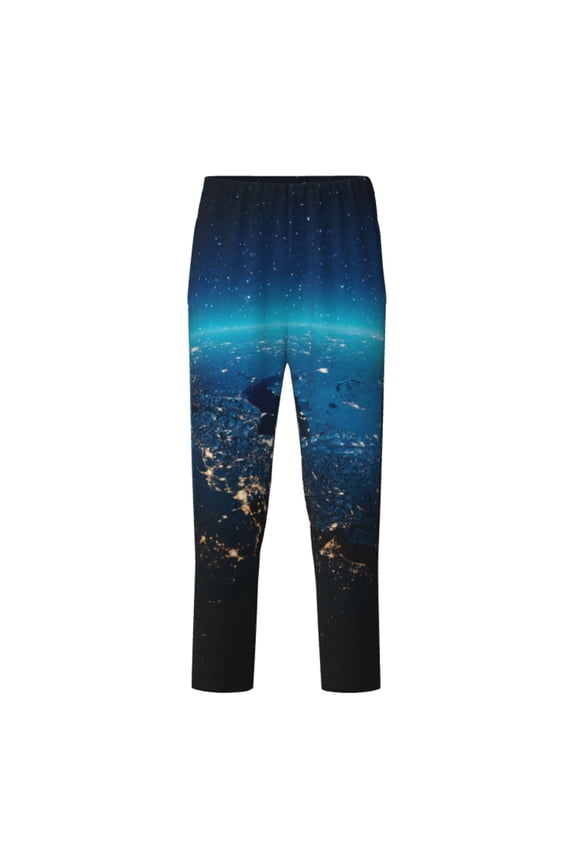 Planet Earth for Teenagers' Pajama Pants Womens Lounge Pants with Pockets Pj Bottoms Pants for Men-Small