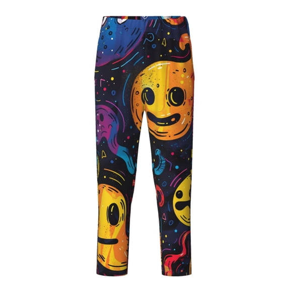 Hirioo Playful Ghosts Night Sky for Teenagers' Pajama Pants Womens Lounge Pants with Pockets Pj Bottoms Pants for Men-XS(5-6)