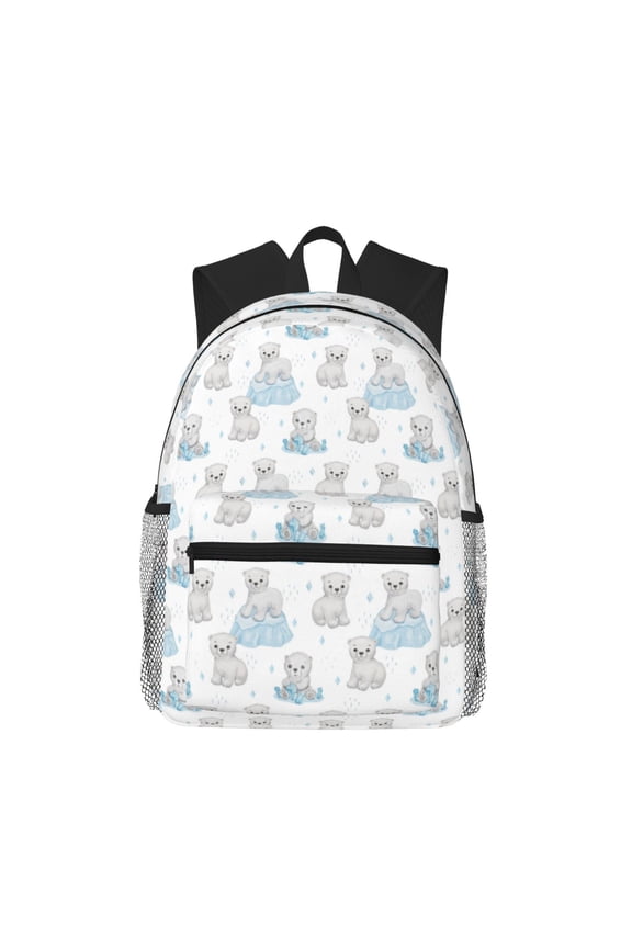 Playful Polar Bear Pals for Casual Backpack College Backpack Laptop Backpack for Women and Men College Workplace Travel