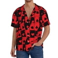 thumbnail image 1 of Hirioo Playing Cards for Men's Cuban Collar Short Sleeve Shirt Button Down Shirt Beach Summer Shirts Wedding Vacation Shirts-XX-Large, 1 of 5