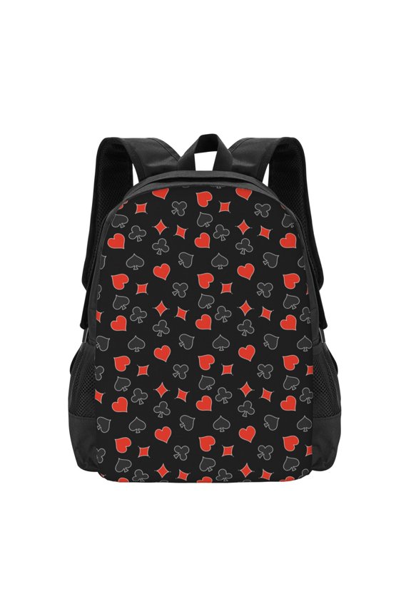 Poker Creative Symbols for Minimalist Backpack Large Capacity Backpack Travel Backpack For School