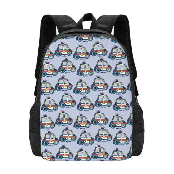 Hirioo Police Car for Minimalist Backpack Large Capacity Backpack Travel Backpack For School