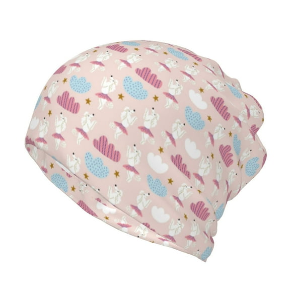 Hirioo Poodle In Ballet Skirts Dancing for Multifunction Beanie Hat for Men and Women Unisex for Winter Sports, Outdoor Activities, and Daily Wear