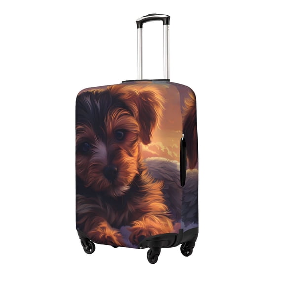 Hirioo Puppy Lying On A Cloud for Elasticity Suitcase Cover (No luggage Included) Durable Luggage Protector Fits 18-32 Inch Luggage-Small