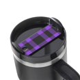 thumbnail image 1 of Hirioo Purple Buffalo Plaid for Stanley Cup Lid Nameplate Personalized Acrylic Nameplate Tumbler Lid Topper(30oz , 40oz), 1 of 9