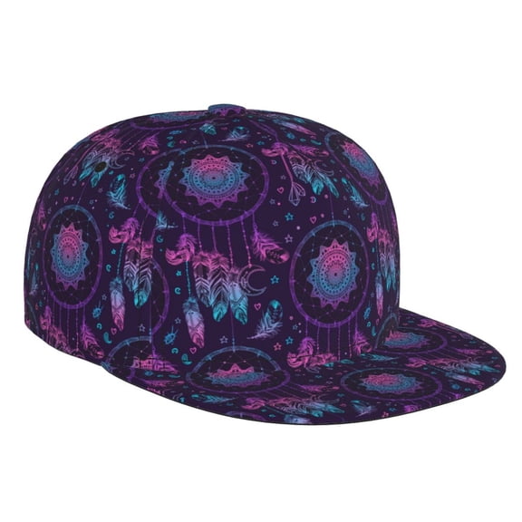 Hirioo Purple Dreamcatcher1 for Baseball Cap Men Cap Flat Brim for Men Women Teens Adjustable Baseball Cap