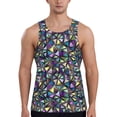 thumbnail image 1 of Hirioo Purple-Gold Triangles for Men's Workout Tank Top Sleeveless Shirts Quick Dry for Men-4X-Large, 1 of 7