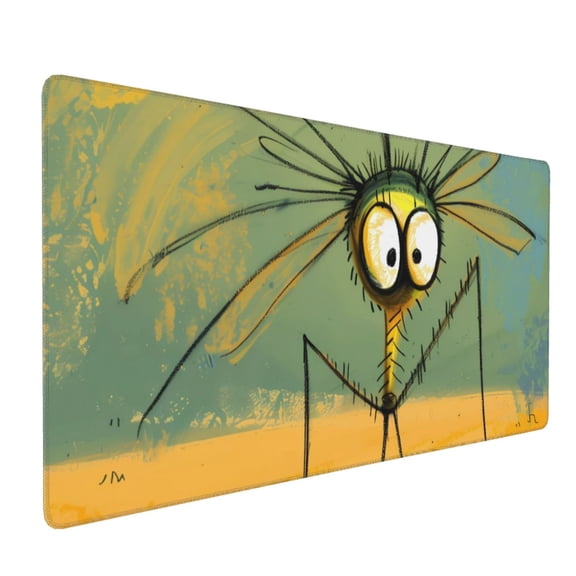 Hirioo Quirky Cartoon 123 for Mouse Pad ,Anti-Slip Base, Durable Stitched Edges, Perfect for Gaming, Office, and Home Use,16x35.5in