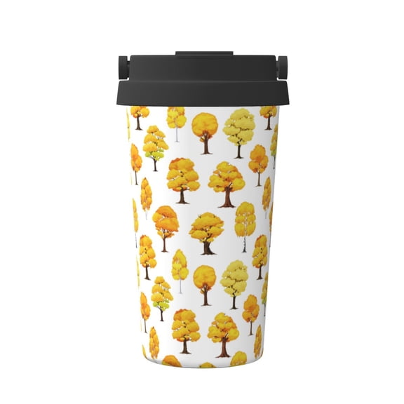 Hirioo Qutumn Tree for Coffee Travel Mug Insulated Coffee Mug with Lid