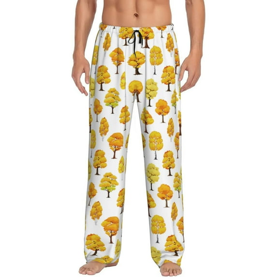 Hirioo Qutumn Tree for Women's PJ Pajama Pants Sleep Pants Women's Home Trousers with Pockets,S-3XL-Small