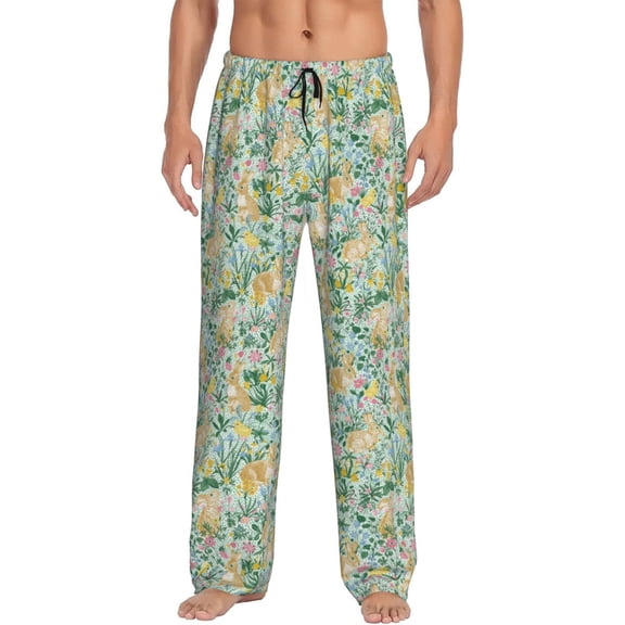 Hirioo Rabbit And Chick for Women's PJ Pajama Pants Sleep Pants Women's Home Trousers with Pockets,S-3XL-X-Large