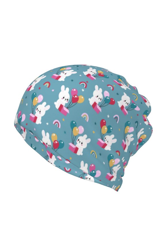 Rabbit And Rainbow for Multifunction Beanie Hat for Men and Women Unisex for Winter Sports, Outdoor Activities, and Daily Wear