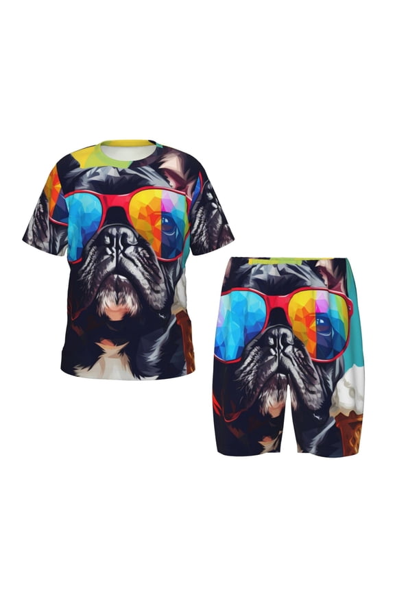 Rainbow Bulldog Sunglasses Hirioo-Large