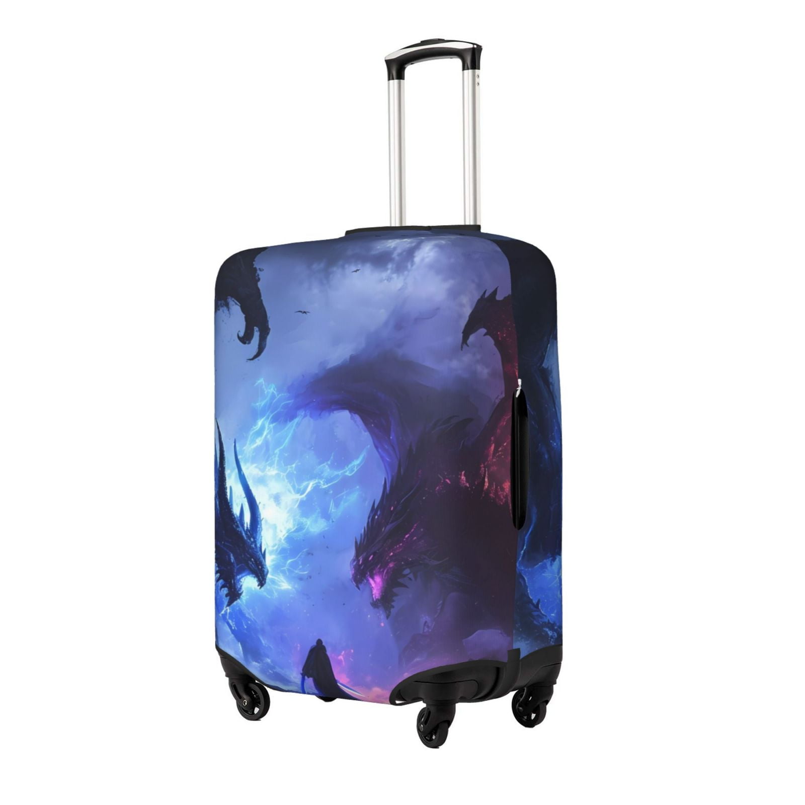 Hirioo Red And Blue Fire Dragon for Elasticity Suitcase Cover (No ...