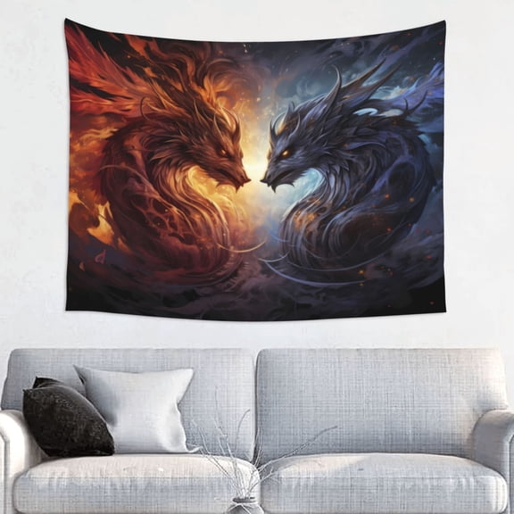 Hirioo Red And White Beast Print Tapestry Lightweight Fabric for Bedroom Aesthetic Home Wall Dorm Décor Living Room Decor 29x37 Inch