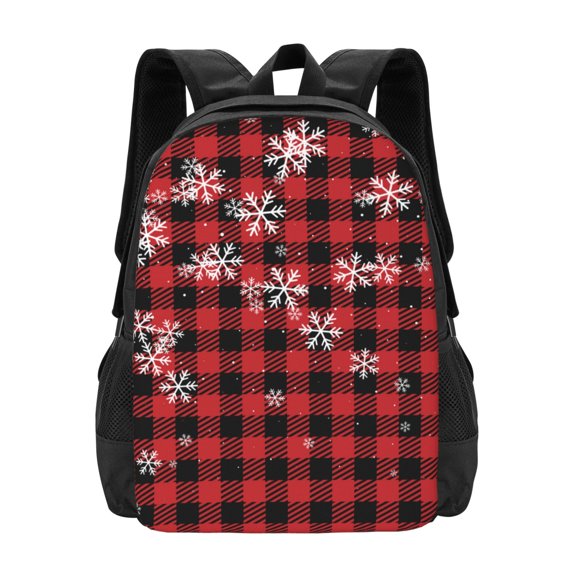 Hirioo Red Buffalo Plaid for Minimalist Backpack Large Capacity Backpack Travel Backpack For School
