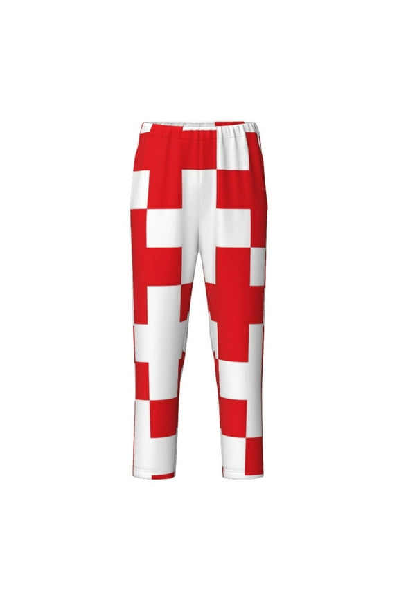 Red Cross 1 for Teenagers' Pajama Pants Womens Lounge Pants with Pockets Pj Bottoms Pants for Men-Small