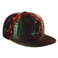 thumbnail image 1 of Hirioo Red Dark Skull Abstract for Baseball Cap Men Cap Flat Brim for Men Women Teens Adjustable Baseball Cap, 1 of 7
