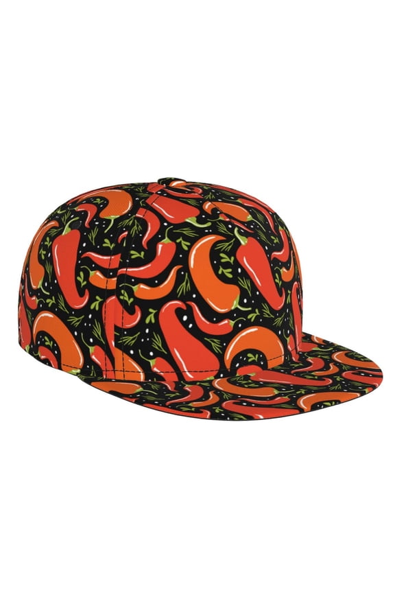 Red Hot Chili for Baseball Cap Men Cap Flat Brim for Men Women Teens Adjustable Baseball Cap