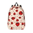 thumbnail image 1 of Hirioo Red Ladybug Canvas Backpack, Durable Travel Backpack with Multiple Compartments,Large Capacity, Backpack for School, Hiking, Work, 1 of 7