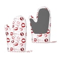 thumbnail image 1 of Hirioo Red Lips for Silicone Oven Mitts for BBQ, Baking, Cooking, Set of 2, Heat Resistant 260℃, Non-Slip Kitchen Essentials, 1 of 6