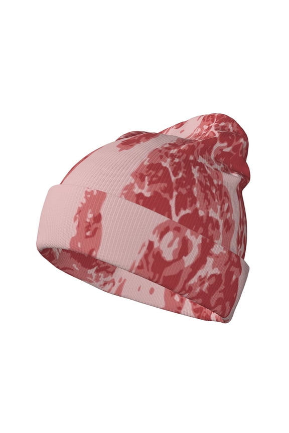 Red Meat for Men's Knit Cuffed Beanie for Outdoor Activities Unisex