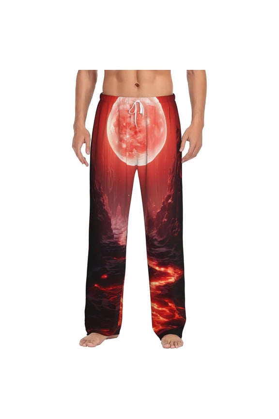 Red Moon Lava for Women's PJ Pajama Pants Sleep Pants Women's Home Trousers with Pockets,S-3XL-Medium