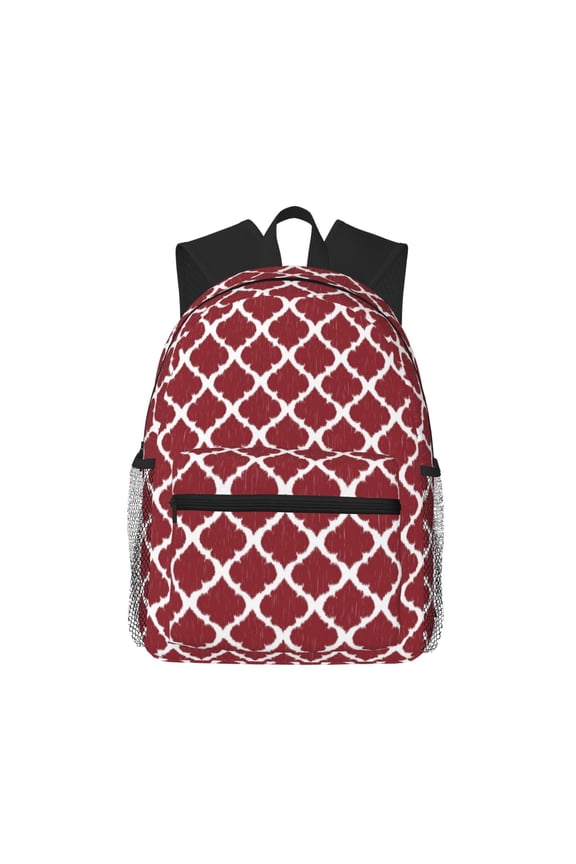 Red Moroccan for Casual Backpack College Backpack Laptop Backpack for Women and Men College Workplace Travel