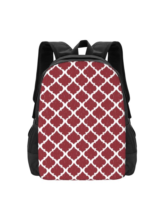 Red Moroccan for Minimalist Backpack Large Capacity Backpack Travel Backpack For School
