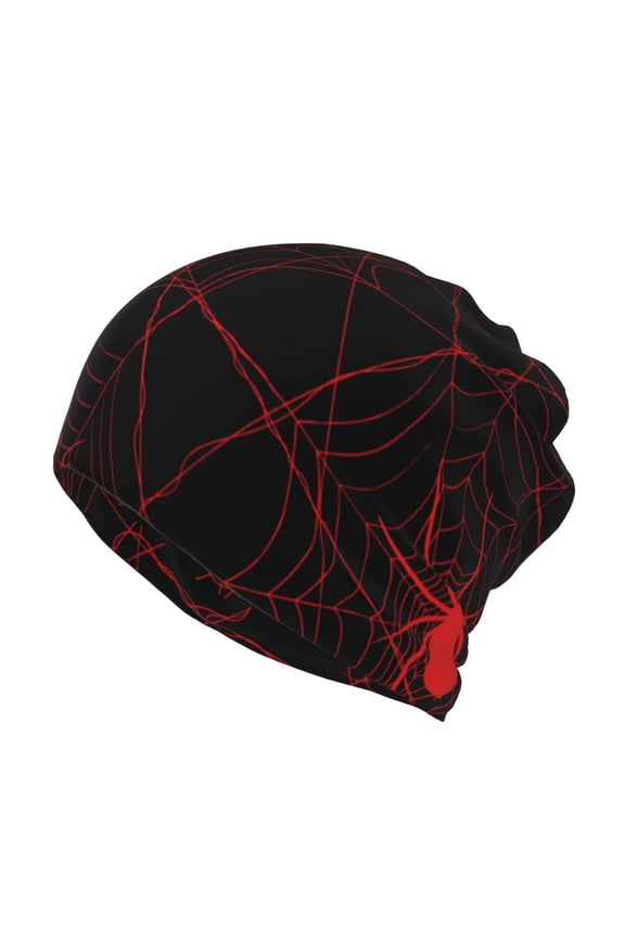 Red Spider On The Web for Multifunction Beanie Hat for Men and Women Unisex for Winter Sports, Outdoor Activities, and Daily Wear